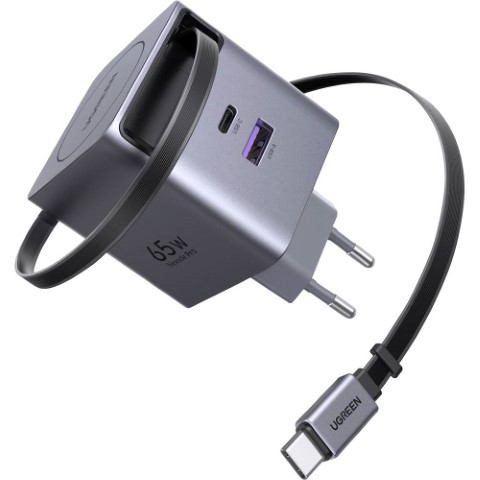 UGREEN Chargeur mural 65W 2 ports - USB-A/USBC + Câble USB-C (65825) - Achat / Vente Chargeur sur grosbill.com - 0