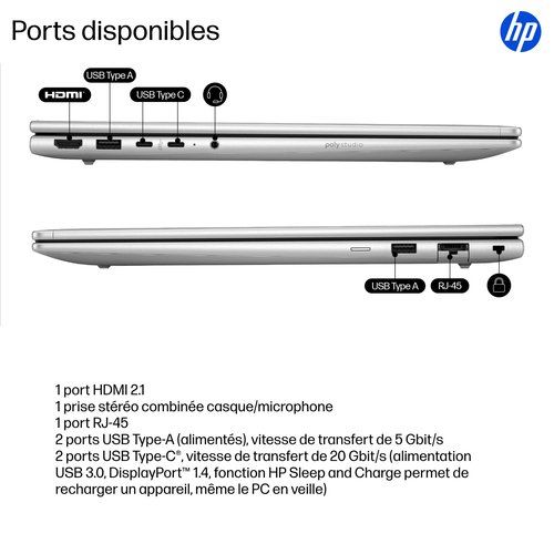 PROBOOK 4 G1 - 16" FHD+ 60Hz U7-225U 16Go 512Go W11P - Achat / Vente sur grosbill.com - 4