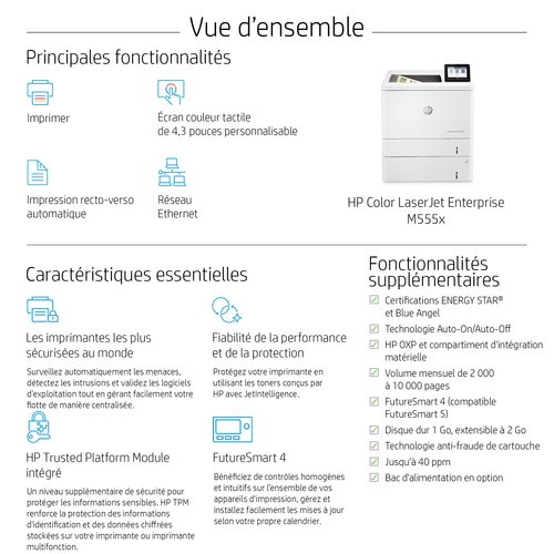  Color LaserJet Ent M555x   (7ZU79A#B19) - Achat / Vente sur grosbill.com - 6