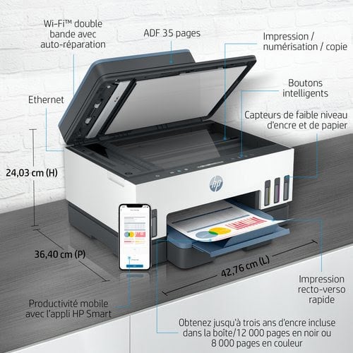 Hp Smart Tank 7306 All-in-one Drucker Imprimante multifonction HP Smart Tank 7306 All-In-One