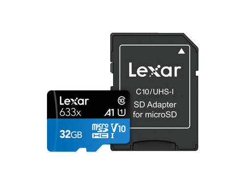 Lexar Micro SDHC 32Go Class 10 + Adapt LSDMI32GBB633A - Carte mémoire - 2