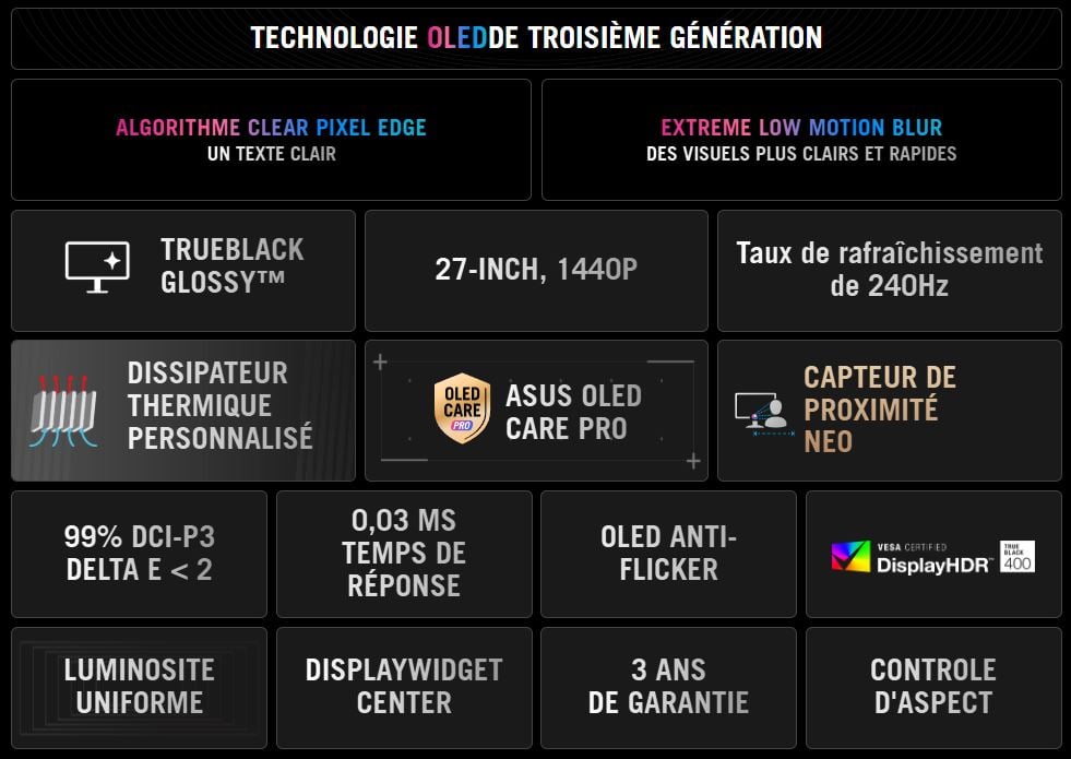 Asus 27 pouces  90LM0CC0-B01171 - Ecran PC Asus - grosbill.com - 6