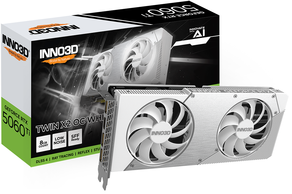 Inno3D GEFORCE RTX 5060 Ti TWIN X2 OC WHITE 8GB - Carte graphique - 0