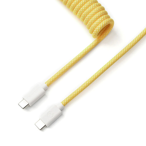 Cable Coiled Aviator - USB C - Jaune   - Connectique PC - 0