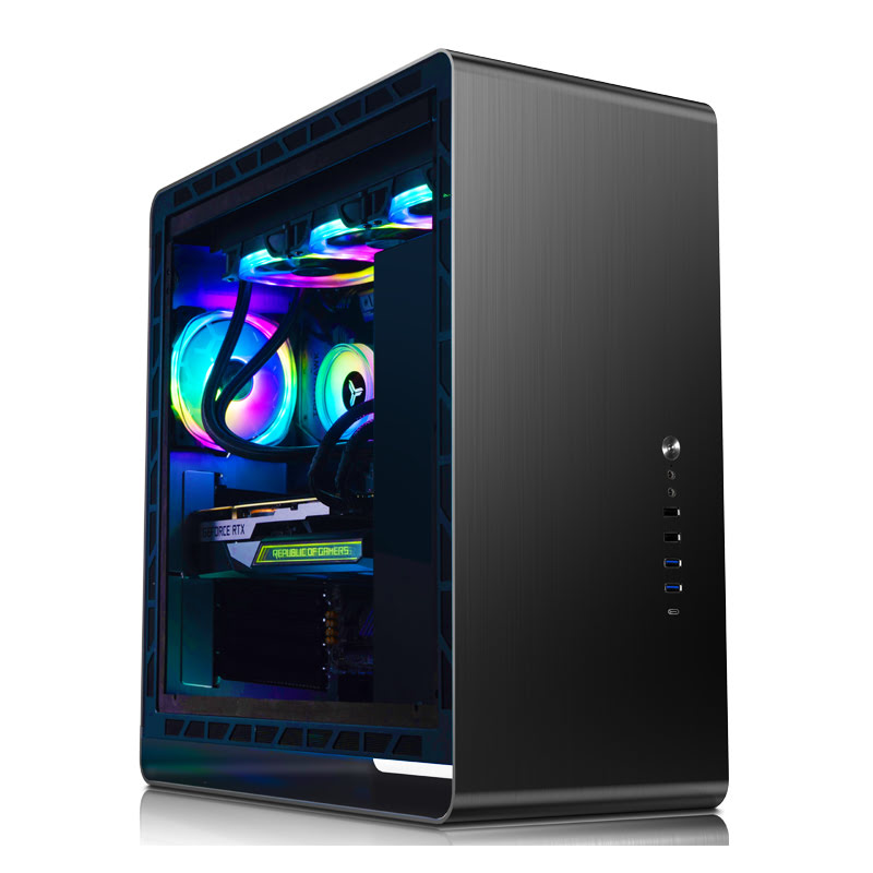 Jonsbo UMX6 TG Black Noir - Boîtier PC Jonsbo - grosbill.com - 1