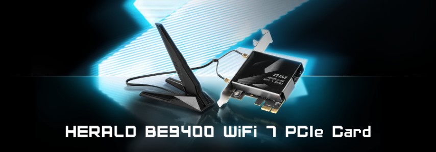 MSI PCI-E HERALD WIFI 7 BE9400 BT 5.4 - Carte réseau MSI - 5