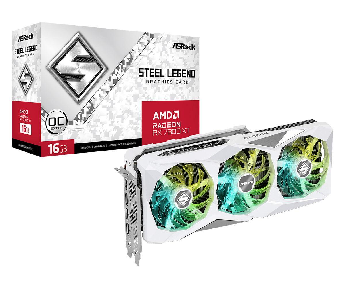 ASRock RX 7800 XT Steel Legend 16G OC-Seconde Vie-Etat Satisfaisant - Carte graphique - 0