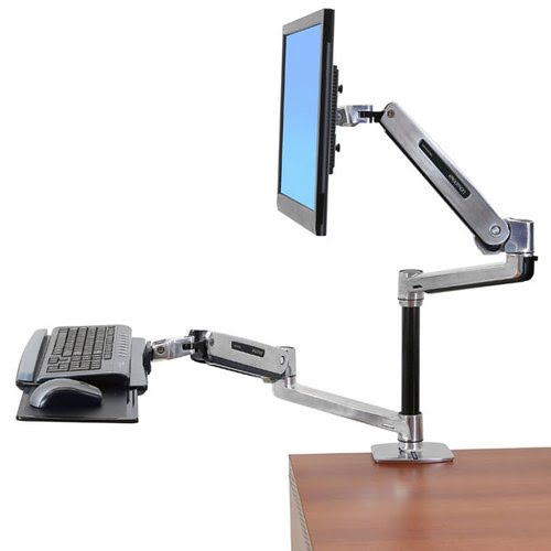 LX Sit Stand Desk Mount LCD Arm Polish - Achat / Vente sur grosbill.com - 4