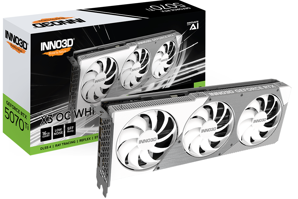 Inno3D GeForce RTX 5070 Ti X3 OC WHITE  - Carte graphique Inno3D - 0