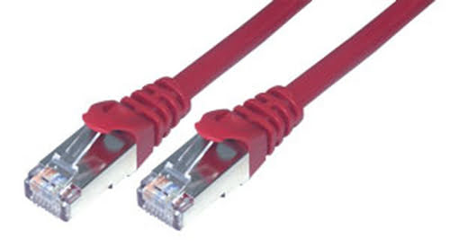 MCL Samar CABLE RJ45 Armoured 0.5M CAT6 Red