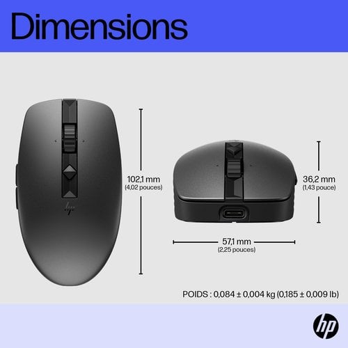 HP 715 RECHBL Mult-Dvc Bluetooth Mouse E - Achat / Vente sur grosbill.com - 12