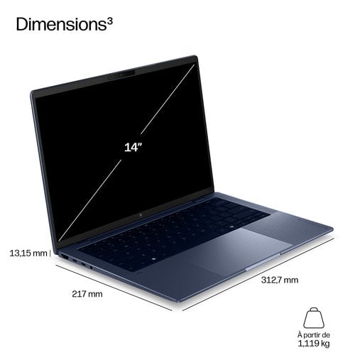 EliteBook X G2a 14" FHD+ 60Hz AI 7 Pro 450 32Go 512Go W11P - Achat / Vente sur grosbill.com - 4