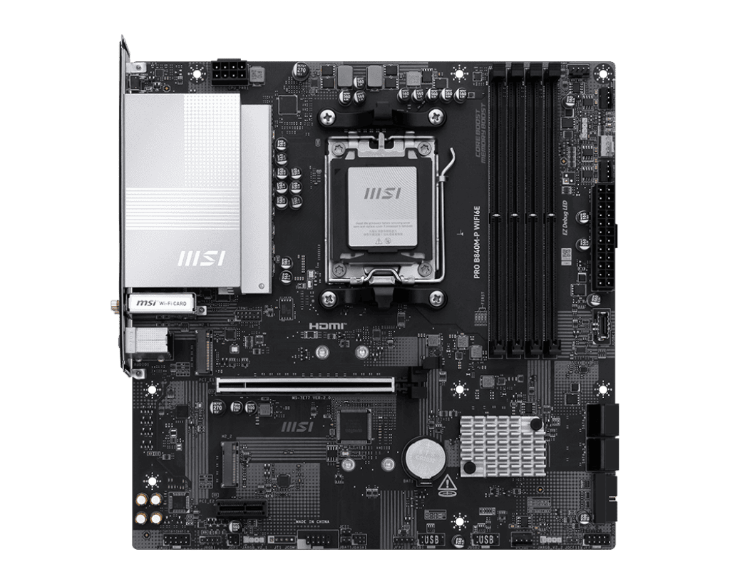 MSI PRO B840M-P WIFI6E Micro-ATX  - Carte mère MSI - grosbill.com - 1