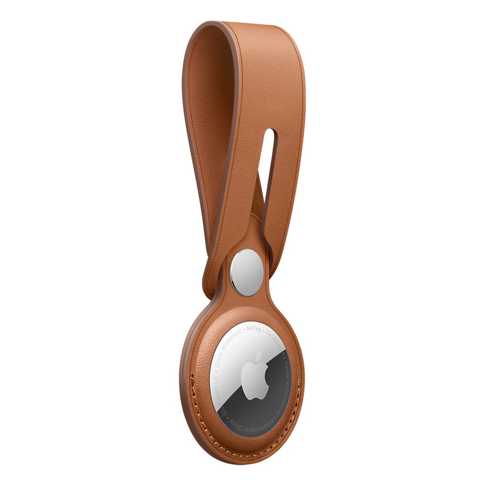 Etui et Coque Lanière AirTag - Cuir - Marron - Accessoire téléphonie Apple - 1
