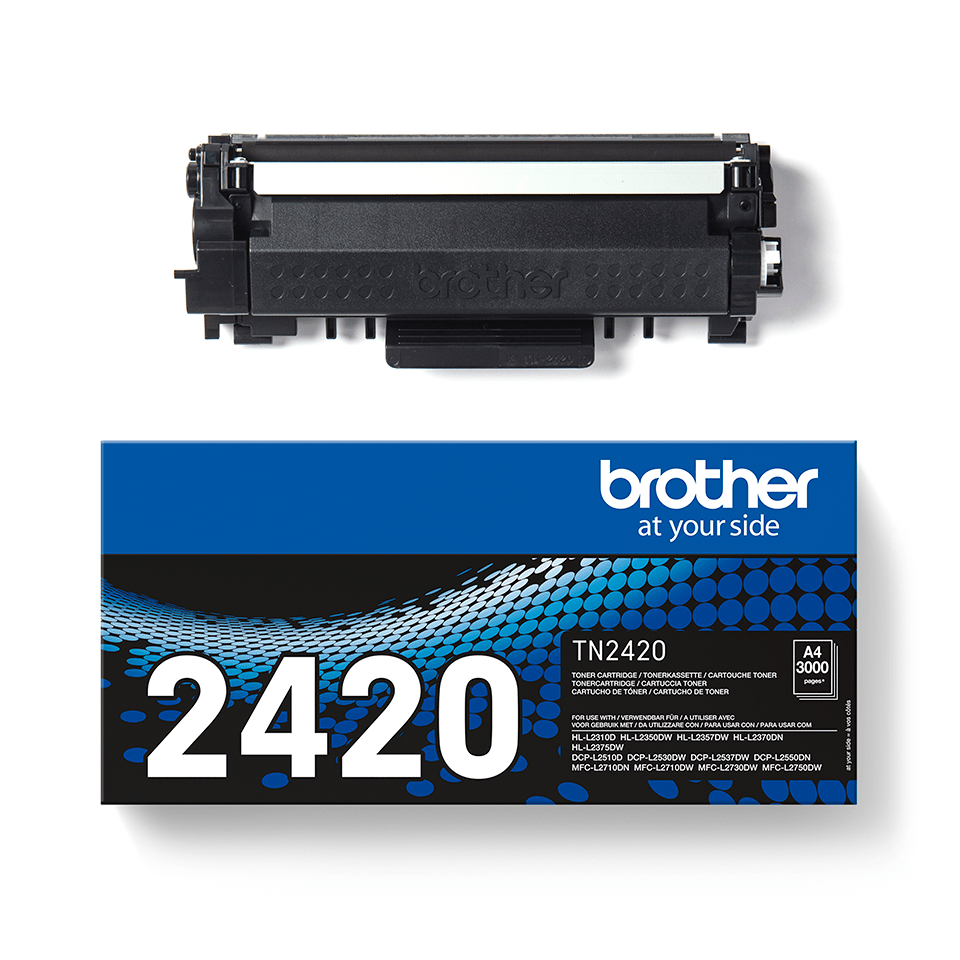 Toner Noir 3000 p. TN-2420 pour imprimante Laser Compatible Brother