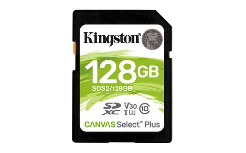 Kingston 128GB SDXC 100R C10 UHS-I U3 V30