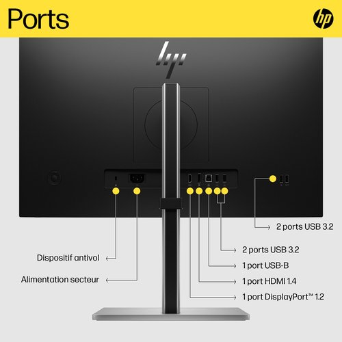 HP 24 pouces  6N4F1AA#ABB - Ecran PC HP - grosbill.com - 9