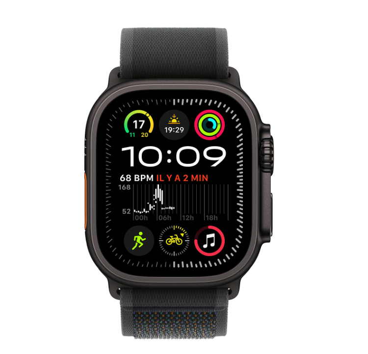 Apple Watch Ultra 2 GPS + Cellular 49mm Titane Noir M/L (MX4V3NF/A) - Achat / Vente Objet connecté / Domotique sur grosbill.com - 1