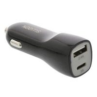 Chargeur allume-cigare USB / USB-C - 3,4 A - Noir - Accessoire téléphonie Grosbill - 3