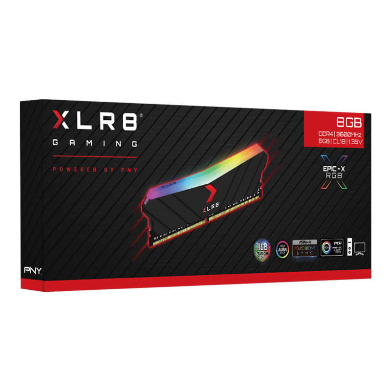 PNY XLR8 GAMING EPIC-X RGB 1X8GB 3600  - Mémoire PC PNY sur grosbill.com - 1