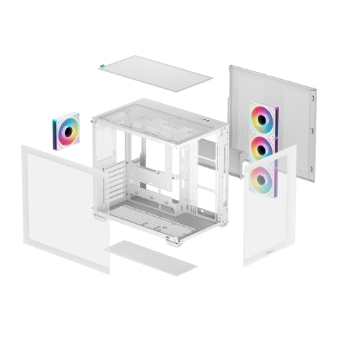 Deepcool CG530 7F Blanc Blanc - Boîtier PC Deepcool - grosbill.com - 11