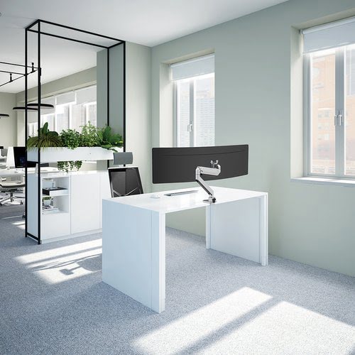 Desk mount 10-49" desk clamp Silver Plus - Achat / Vente sur grosbill.com - 4