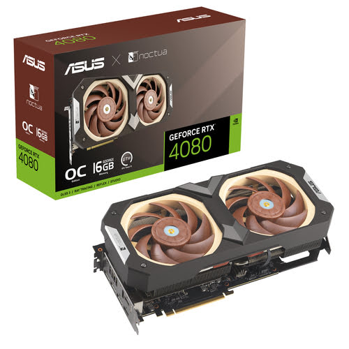 Asus GeForce RTX 4080 16GB GDDR6X Noctua OC Edition - Carte graphique - 0