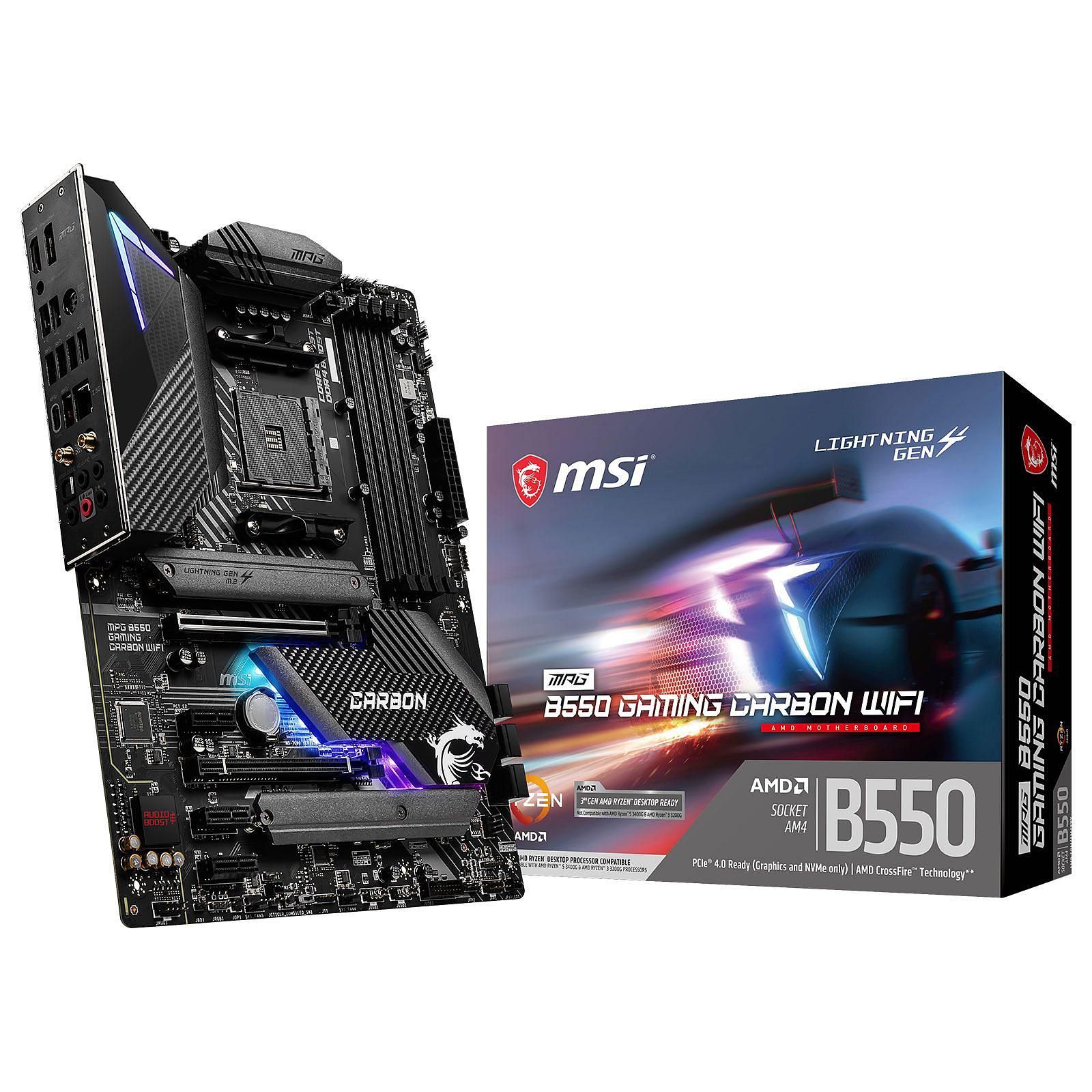 MSI MPG B550 GAMING CARBON WIFI ATX  - Carte mère MSI - 0