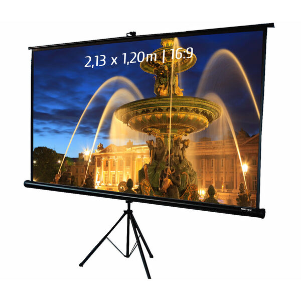 image produit Kimex International Ecran de projection trépied - 2,13m x 1,20m 16:9 Grosbill