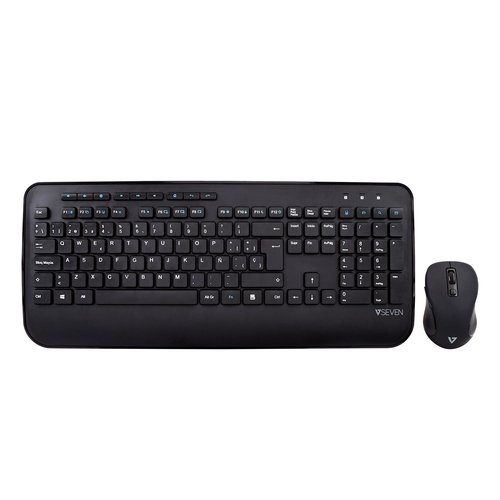 Clavier QWERTY espagnol complet avec repose-mains CKW300ES – Noir - Achat / Vente sur grosbill.com - 1
