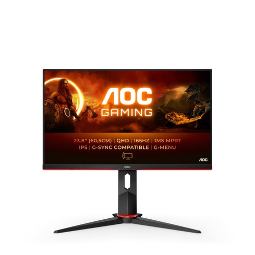 AOC 24 pouces  Q24G2A/BK-TBE - Ecran PC AOC - grosbill.com - 0