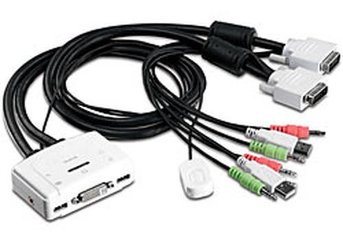 KVM 2 PORTS USB - DVI + AUDIO - Achat / Vente sur grosbill.com - 0