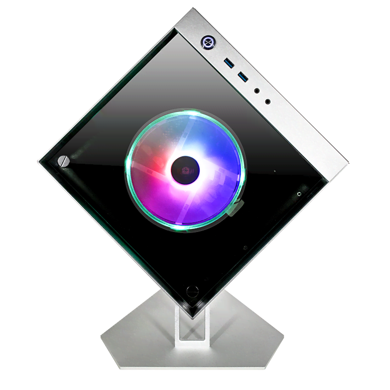 Azza Cube mini 805G silver Gris - Boîtier PC Azza - grosbill.com - 3