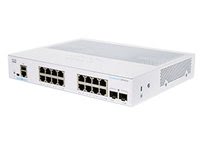 Cisco CBS350-16T-E-2G-EU - 16 (ports)/10/100/1000/Manageable/Cloud