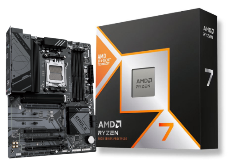 B650 EAGLE + Ryzen 7 9800X3D Tray - grosbill.com - 0
