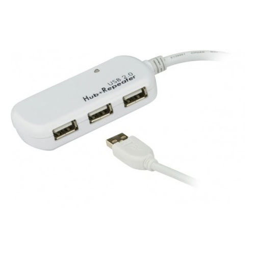 4 port USB 2.0 + 12M cable amplifié