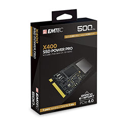 Grosbill Disque SSD Emtec 500Go M.2 NVMe Gen4 - ECSSD500GX400