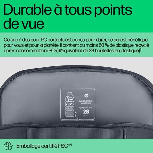 HP Evday 16 Odyssey Gray Laptop Backpack - Achat / Vente sur grosbill.com - 4