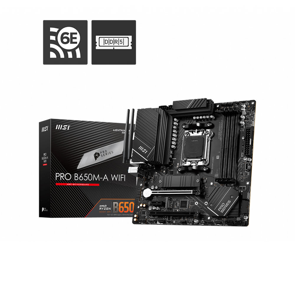 MSI PRO B650M-A WIFI Micro-ATX  - Carte mère MSI - grosbill.com - 0
