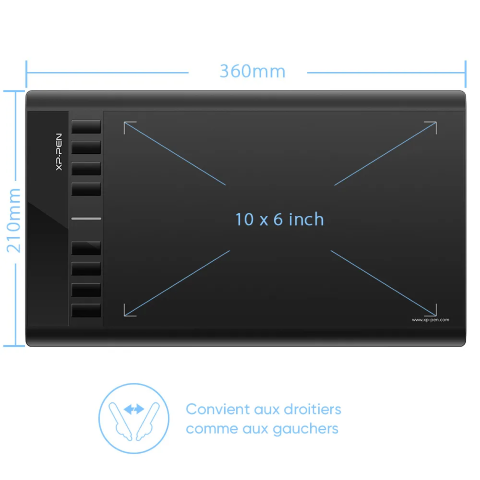 XPPEN Star03V2 STR03B 5080LPI/10"/Noir# - Tablette graphique - 1