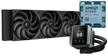 9800x3D Tray + Watercooling Mystique 360 LCD Noir  - grosbill.com - 0