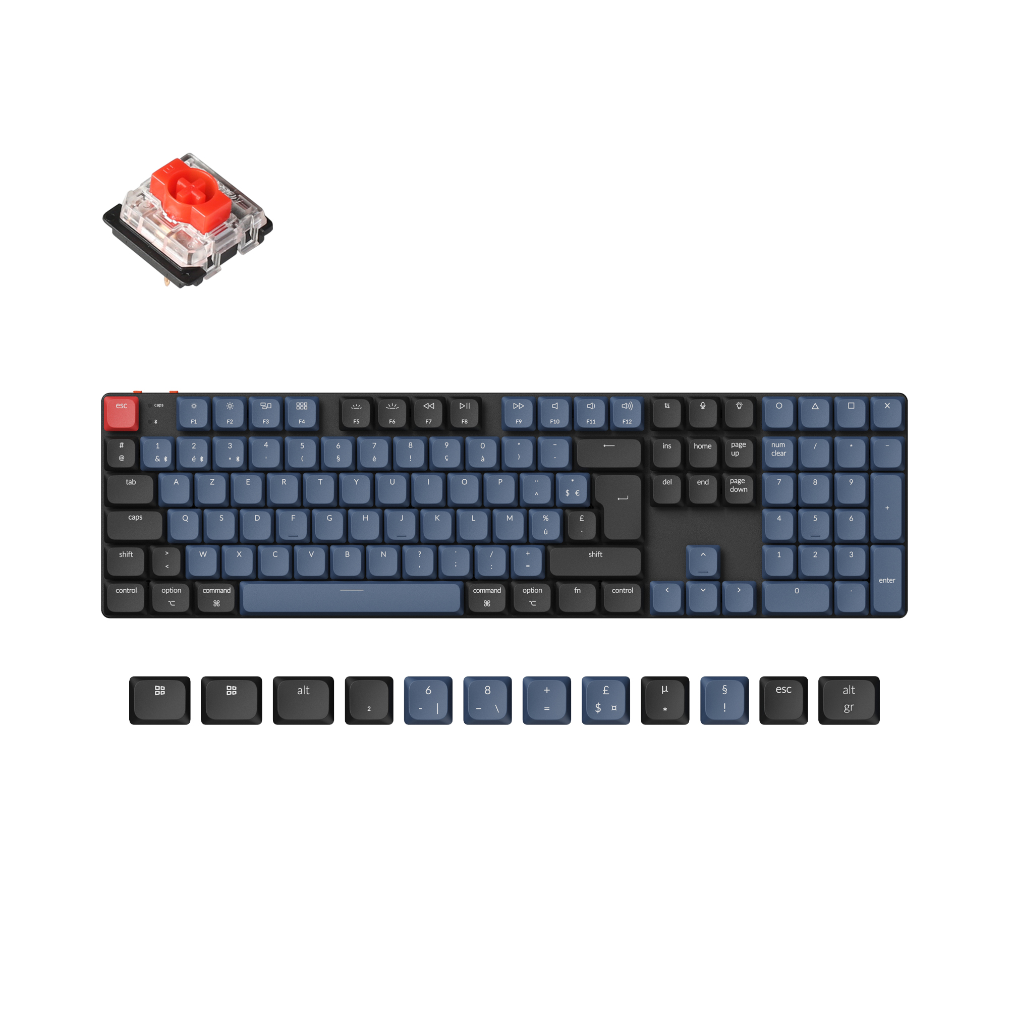 Keychron K5 PRO QMK RGB - Noir/Sans fil/100%/Switch Rouge