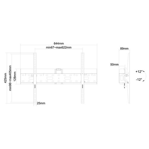 Wall Mount 37-75 Black - Achat / Vente sur grosbill.com - 2