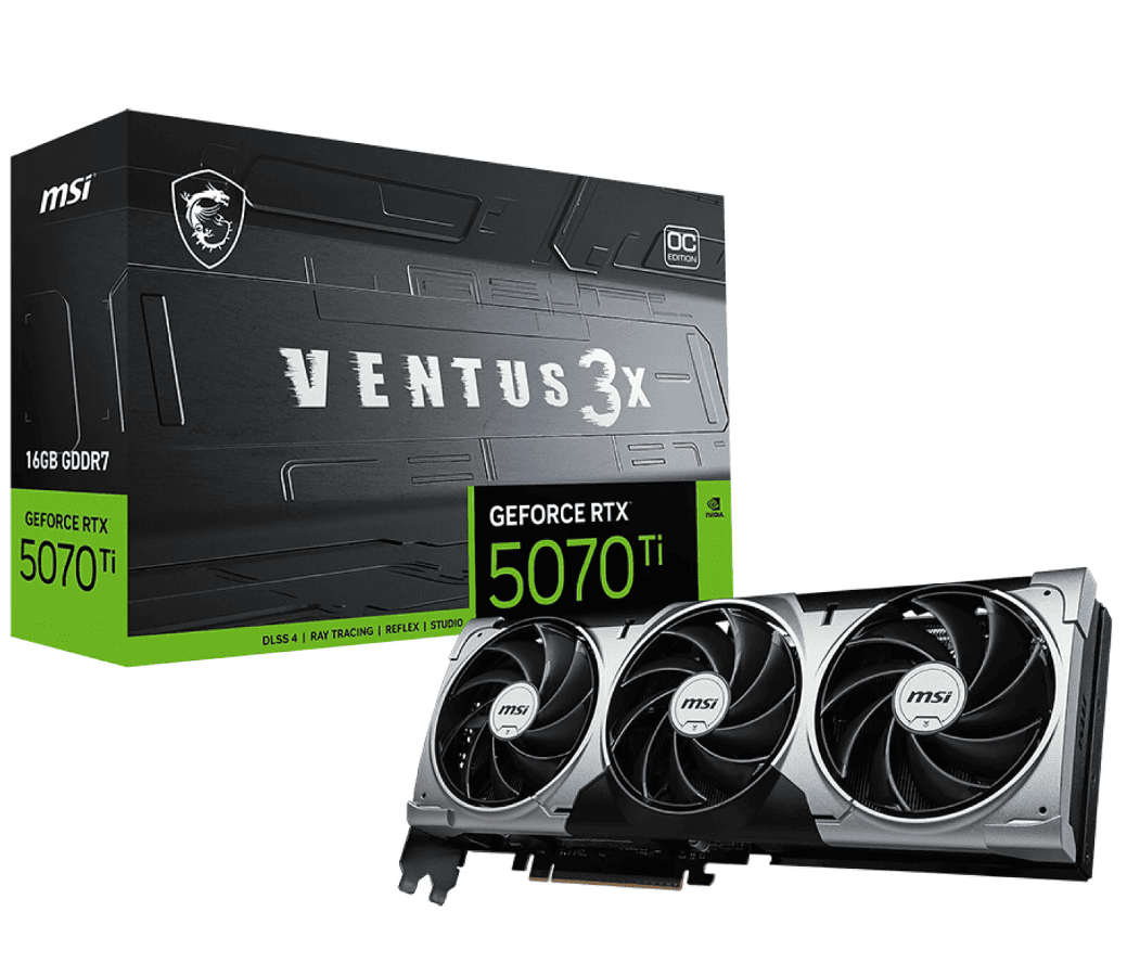 MSI GeForce RTX 5070 Ti 16G VENTUS 3X OC  - Carte graphique MSI - 0