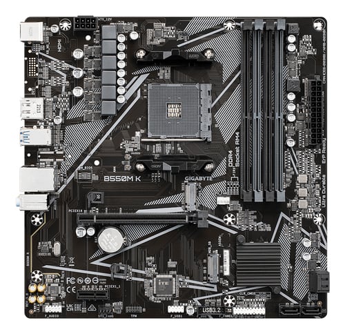 Gigabyte B550M K Micro-ATX  - Carte mère Gigabyte - grosbill.com - 1
