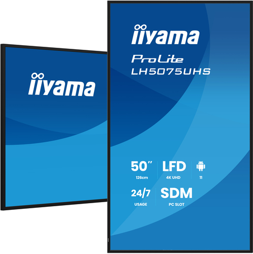 Iiyama Prolite LH5075UHS-B2AG - 49.5" 4K VA 9.5ms Android iiShare (LH5075UHS-B2AG) - Achat / Vente Affichage dynamique sur grosbill.com - 3