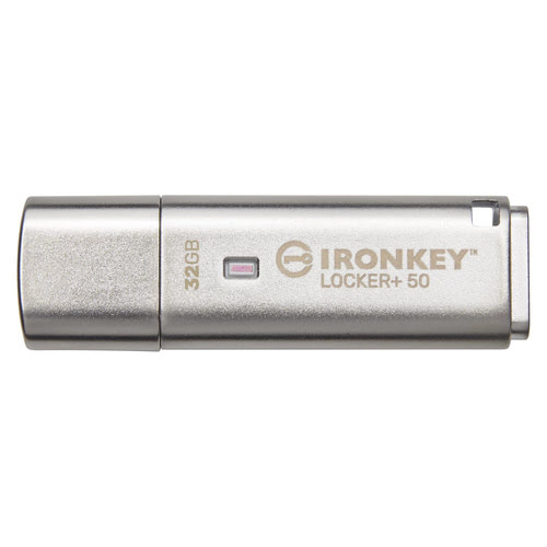 image produit Kingston Clé 32Go USB 3.2 IronKey Locker+ 50 IKLP50/32GB Grosbill