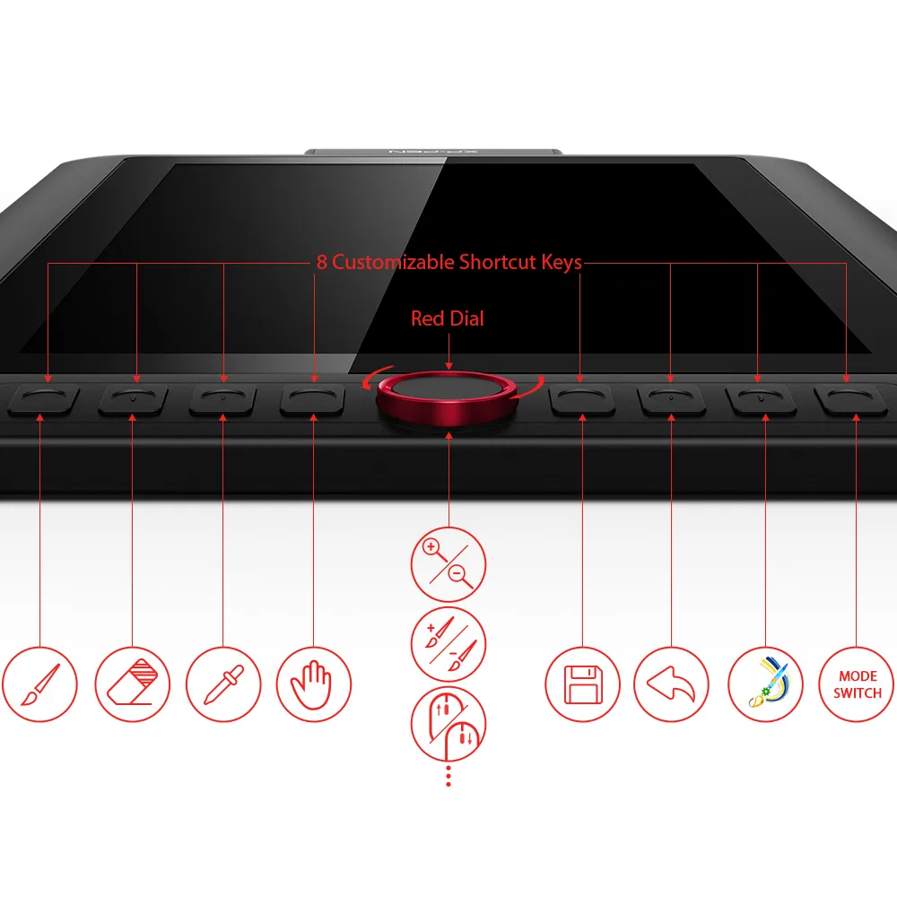 XPPEN Artist 13.3 Pro V2 5080LPI/13.3"/Noir - Tablette graphique - 8