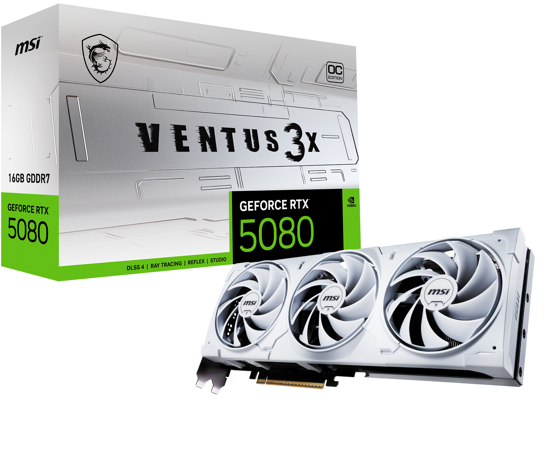 MSI GeForce RTX 5080 16G VENTUS 3X OC WHITE - Carte graphique MSI - 0