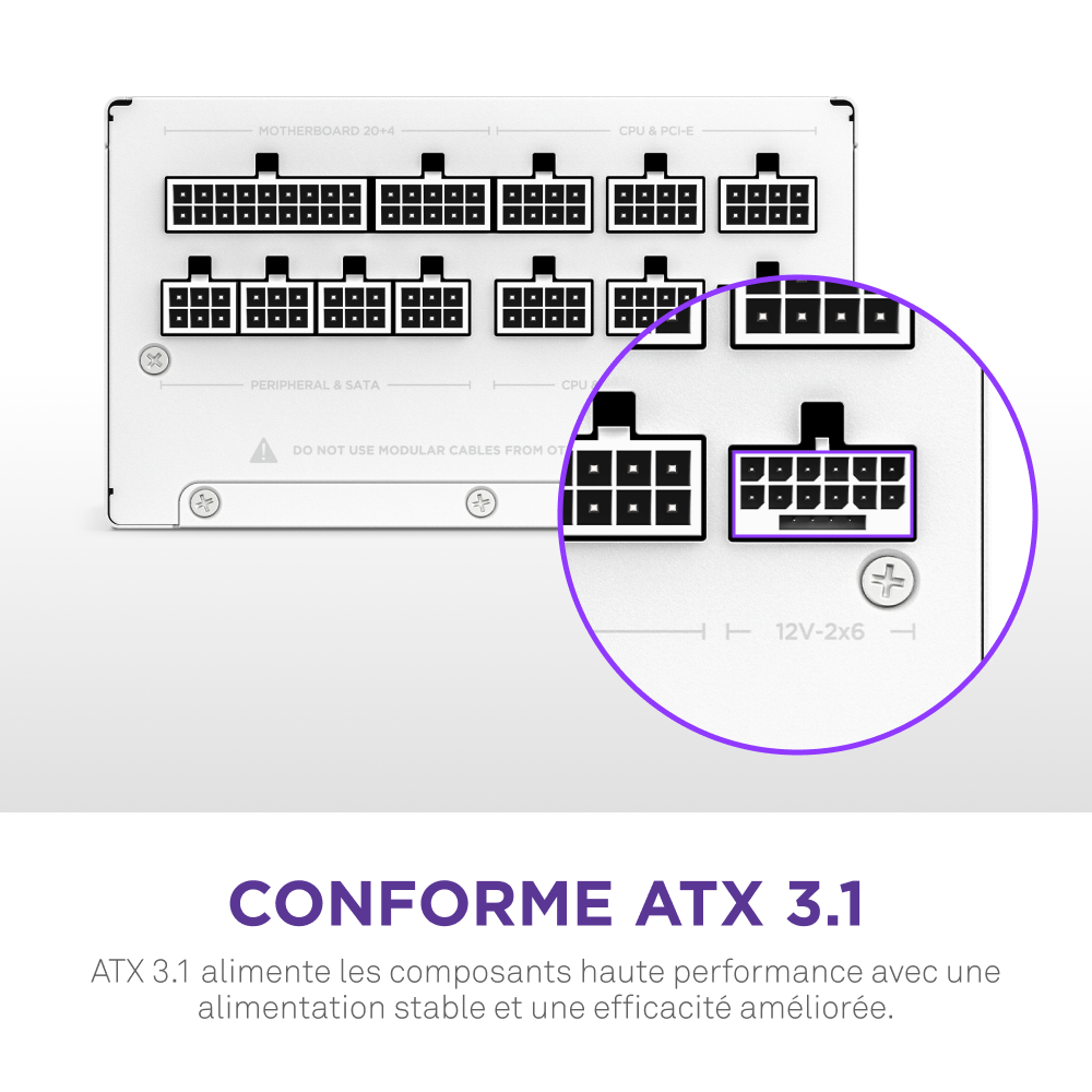NZXT 80+ Gold (1200W) - Alimentation NZXT - grosbill.com - 8